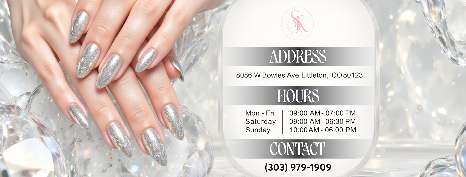 S&K Nails and Spa logo