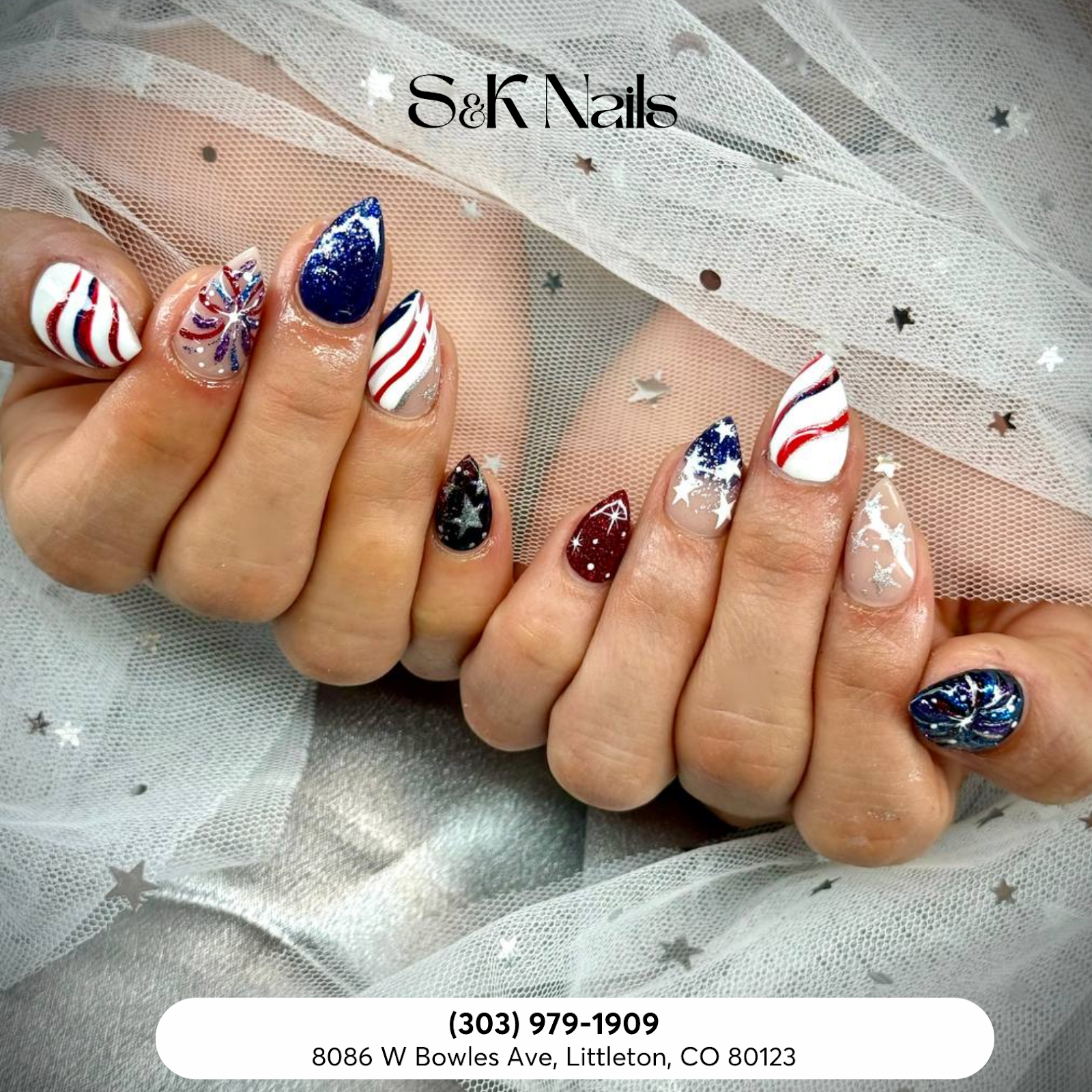 S&K Nails and Spa nail work in Littleton, Colorado
